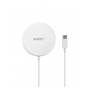 Aukey LC-A1-Whi Aircore Drahtloses Ladegerät Qi Wireless Charger 1,2m Kabel 15W Weiß