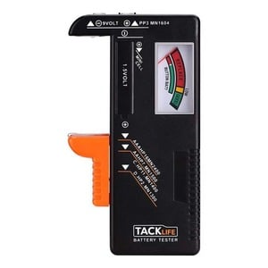 TACKLIFE MBT01, Klassischer Batterietester für AAA, AA, C, D, 1,5V, 9V und andere Batterien, ideal für den Hausgebrauch