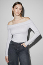 Bild 1 von C&A CLOCKHOUSE-Crop Langarmshirt, Grau, Größe: XS