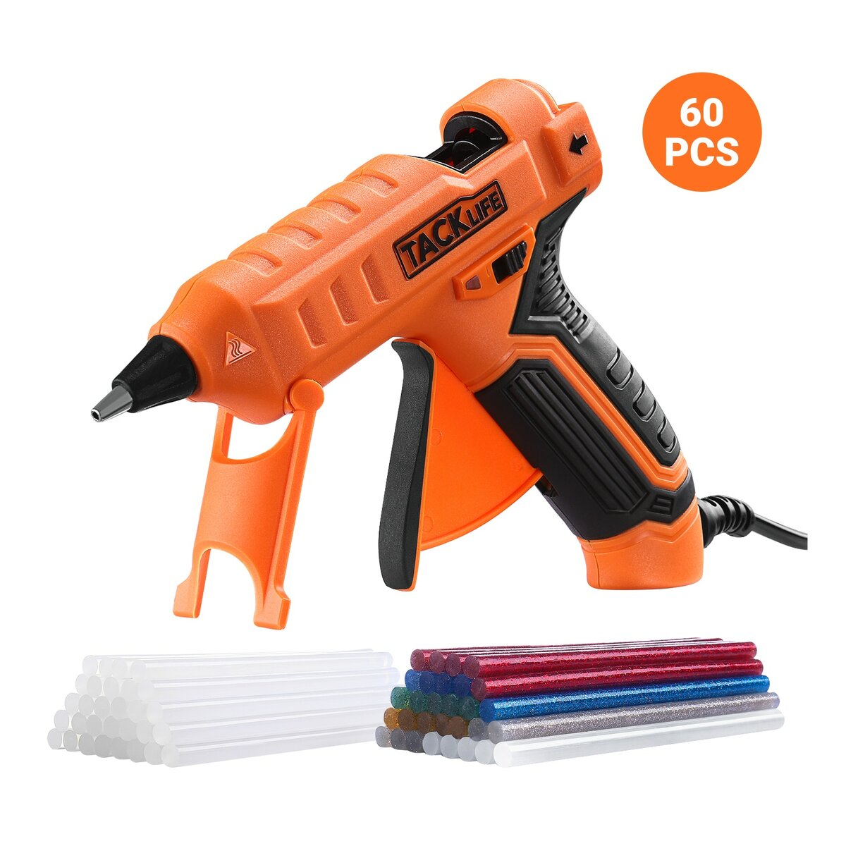 Bild 1 von TACKLIFE GGO21AC Mini Heißklebepistole 30W, 60pcs Klebesticks, Flexibler Auslöser Überhitzungsschutz Hochtemperatur, Basteln/Schnellreparaturen.