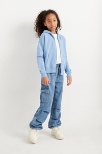 C&A Jeans-Cargohose, Blau, Größe: 128