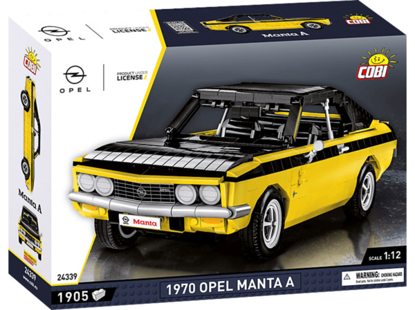 Bild 1 von COBI 24339 Opel Manta A 1970 1:12 Modellbausatz, Gelb/Schwarz