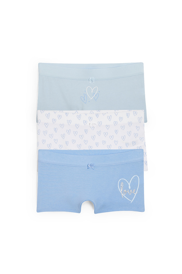 Bild 1 von C&A Multipack 3er-Herz-Boxershorts, Blau, Größe: 122-128