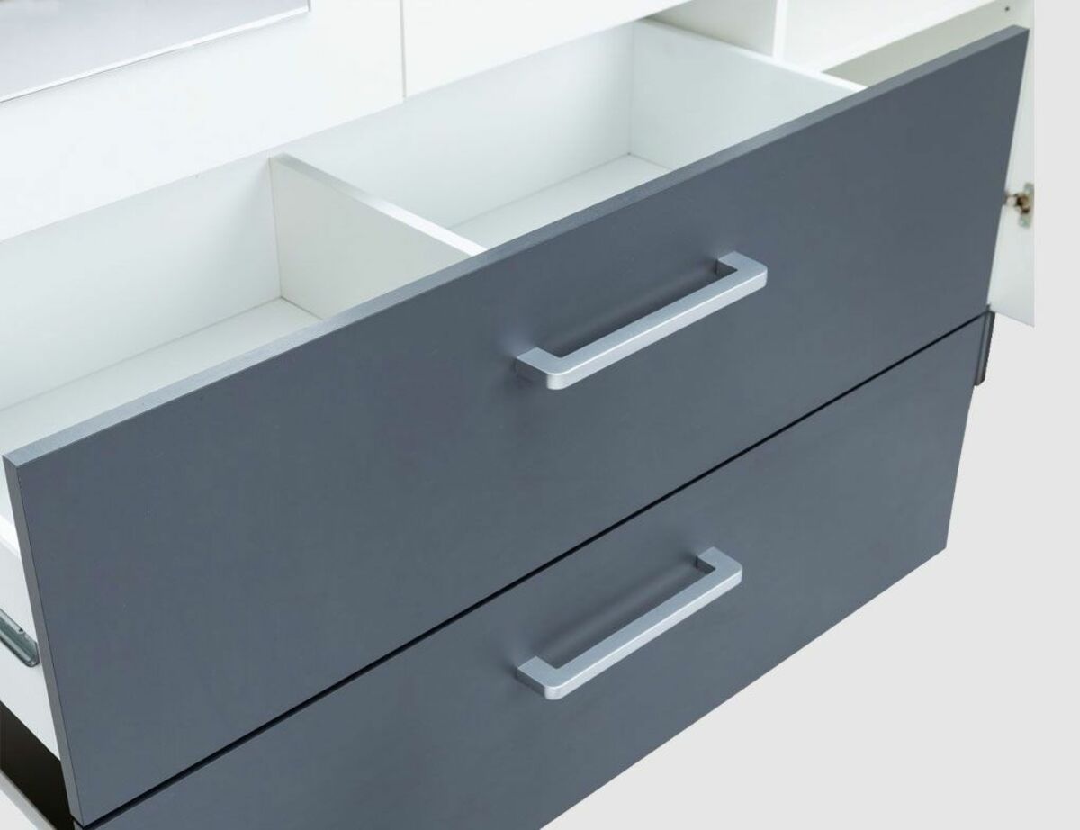 Bild 4 von Schrank Weiß, Anthrazit 4-trg