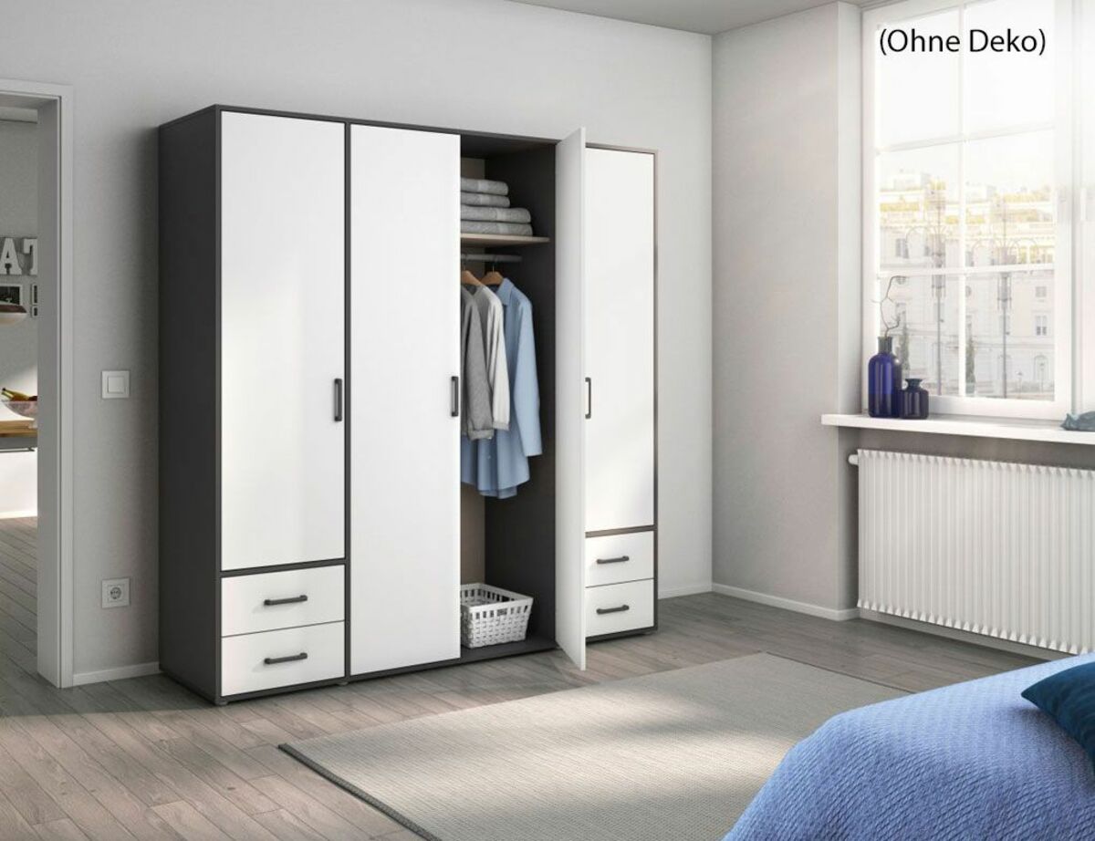 Bild 3 von Schrank Weiß, Grau 4-trg