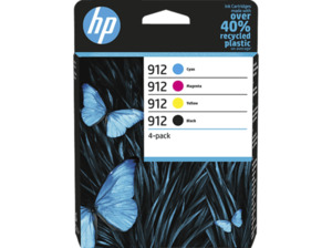 HP 912 4er-Pack Tintenpatrone Schwarz, Cyan, Magenta, Gelb