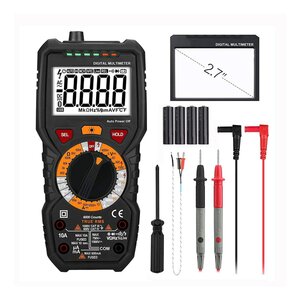 Digital Multimeter, Strommessgerät mit 6000 Counts, True RMS, Temperaturmessung, Durchgangsprüfung, Außenleiter-Identifizierung, Hintergrundbeleuchtung