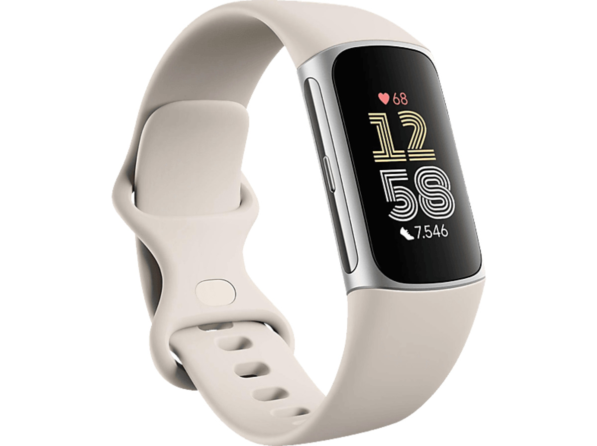 Bild 1 von FITBIT Charge 6, Fitness Tracker, S, L, Porcelain
