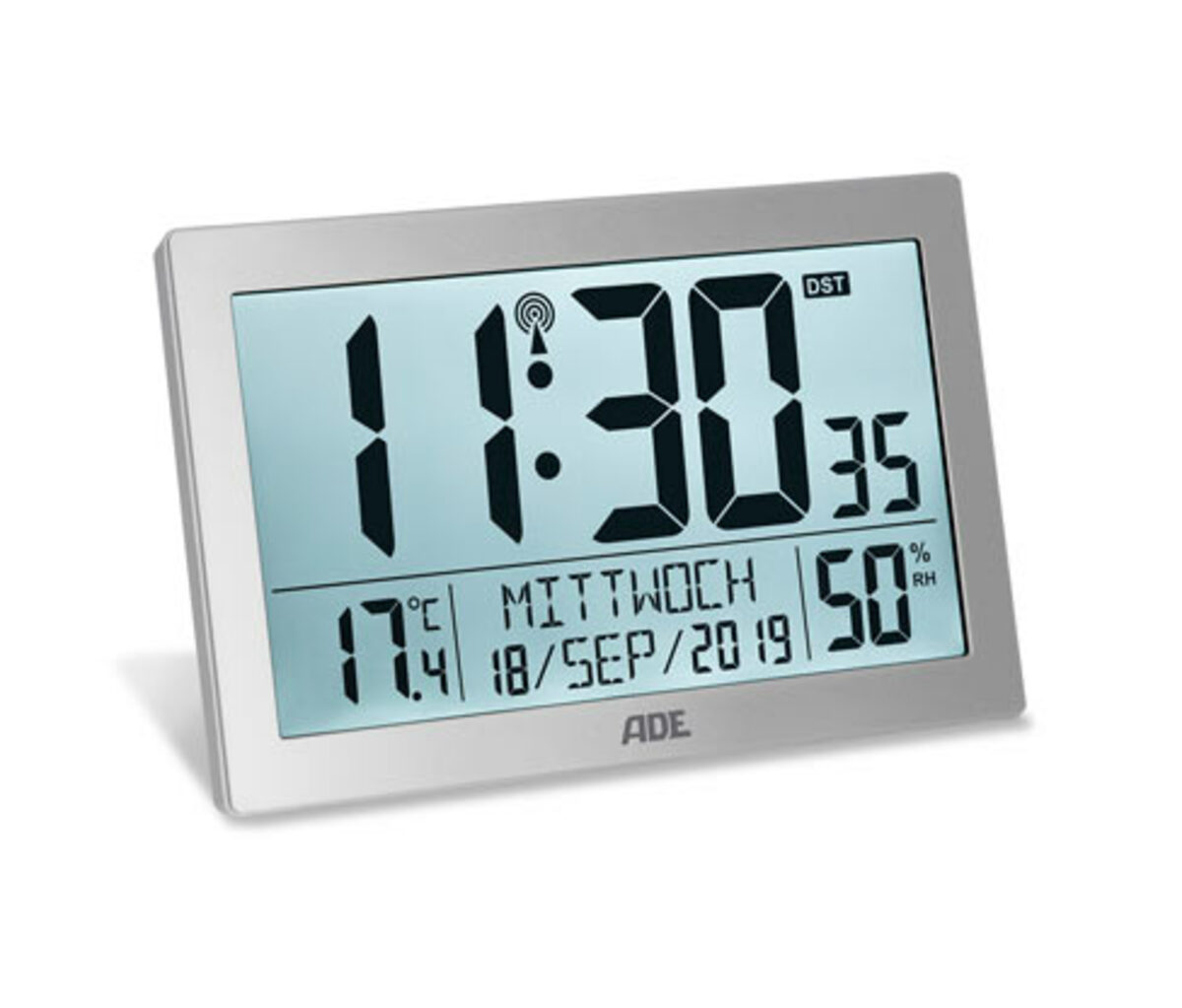 Bild 1 von Digitale XL-Funk-Tischuhr mit Thermometer und Hygrometer