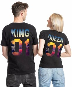 Couples Shop T-Shirt »KING & QUEEN T-Shirt für Paare« mit modischem Print