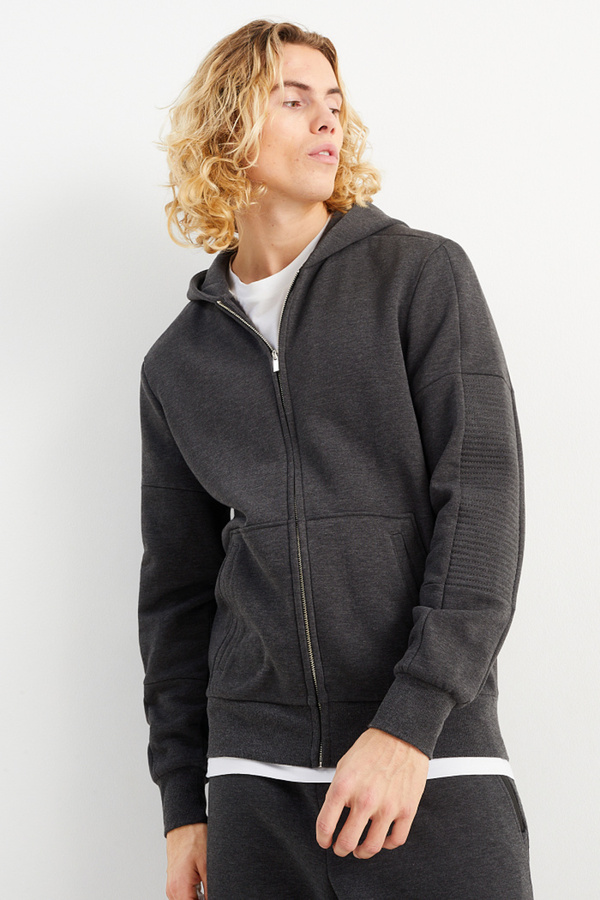 Bild 1 von C&A Sweatjacke mit Kapuze, Grau, Größe: XS