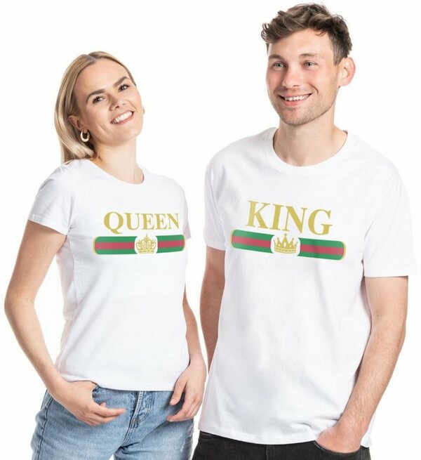 Bild 1 von Couples Shop Print-Shirt »King & Queen T-Shirt für Paare« mit modischem Print, im Partner-Look