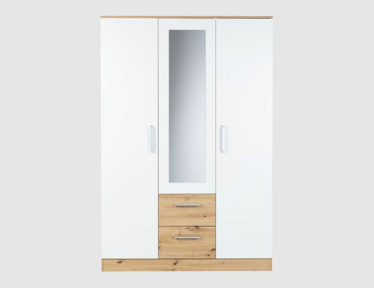 Bild 2 von Schrank Artisan Oak, Weiß 3-trg