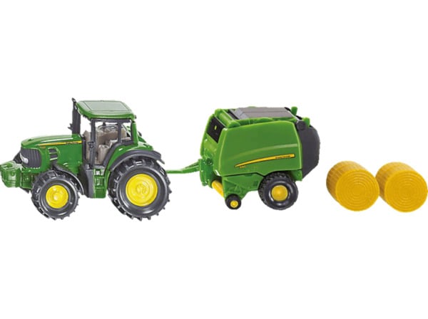 Bild 1 von SIKU John Deere Traktor mit Ballenpresse Modellauto, Grün