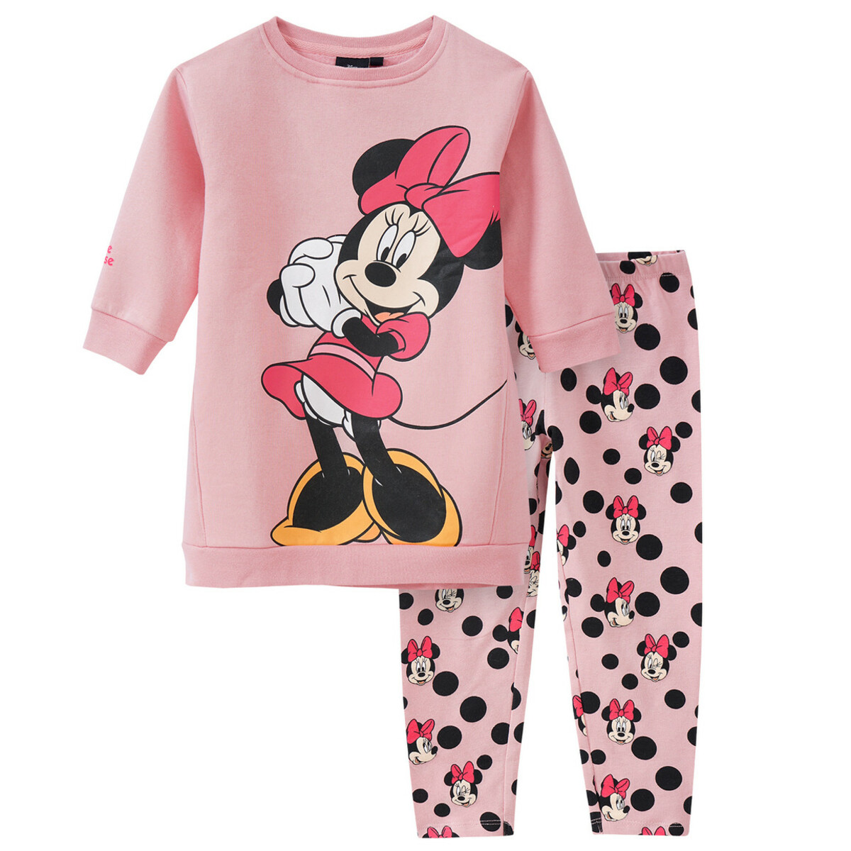 Bild 1 von Minnie Maus Sweatkleid und Leggings im Set ALTROSA