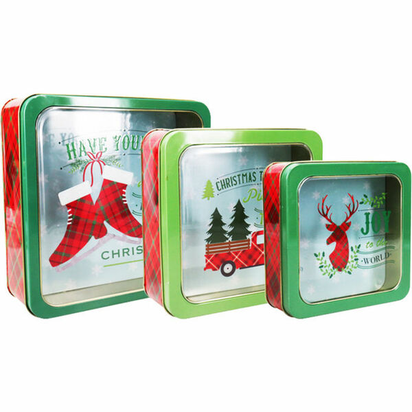 Bild 1 von VOG Weihnachts-Gebäckdosen mit Fenster, 3er-Set
