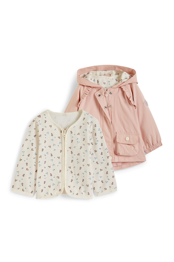 Bild 1 von C&A 2-in-1-Baby-Jacke mit Kapuze, Rosa, Größe: 68