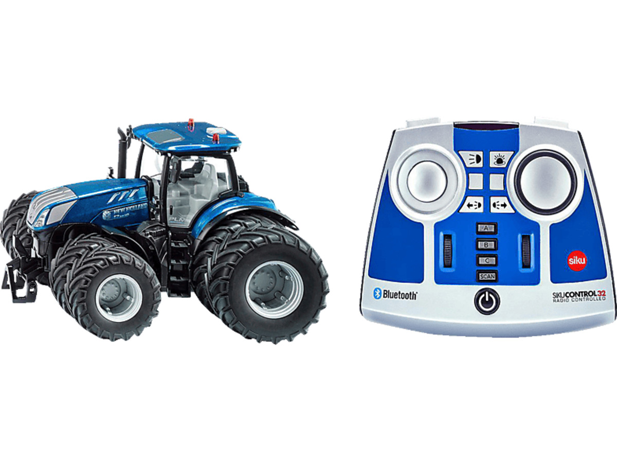 Bild 1 von SIKU New Holland T7.315 mit Doppereifen, Bluetooth App-Steuerung und Fernsteuermodul Modellauto, Blau