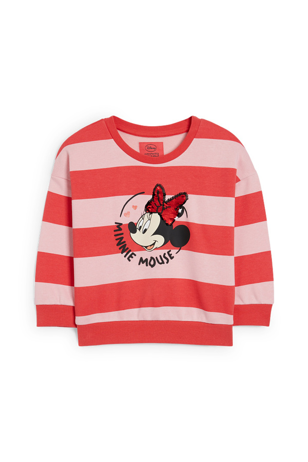 Bild 1 von C&A Minnie Maus-Sweatshirt-gestreift, Rot, Größe: 92