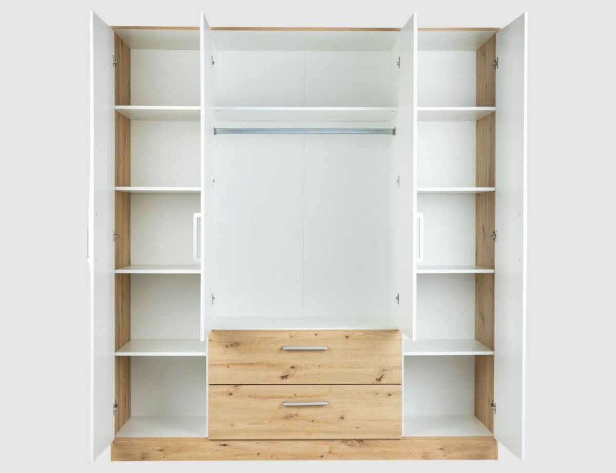Bild 2 von Schrank Artisan Oak, Weiß 4-trg