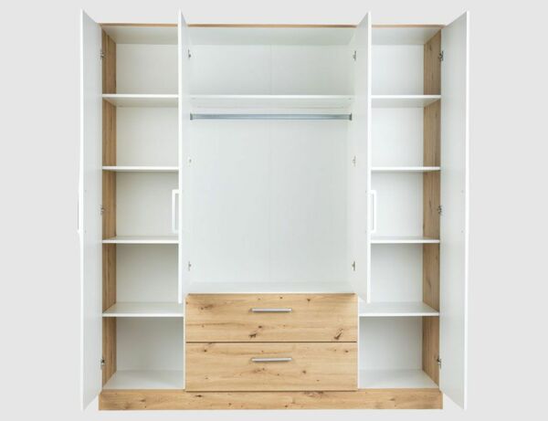 Bild 2 von Schrank Artisan Oak, Weiß 4-trg