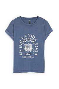 C&A T-Shirt-Yoga, Blau, Größe: XS