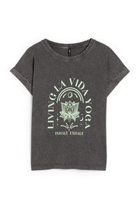 C&A T-Shirt-Yoga, Grau, Größe: XS