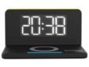 Bild 1 von REALPOWER ChargeAir clock mit Weckfunktion und induktives Ladegerät Apple, Samsung Galaxy, LG, Xiaomi, Huawei, u.v.m, Schwarz