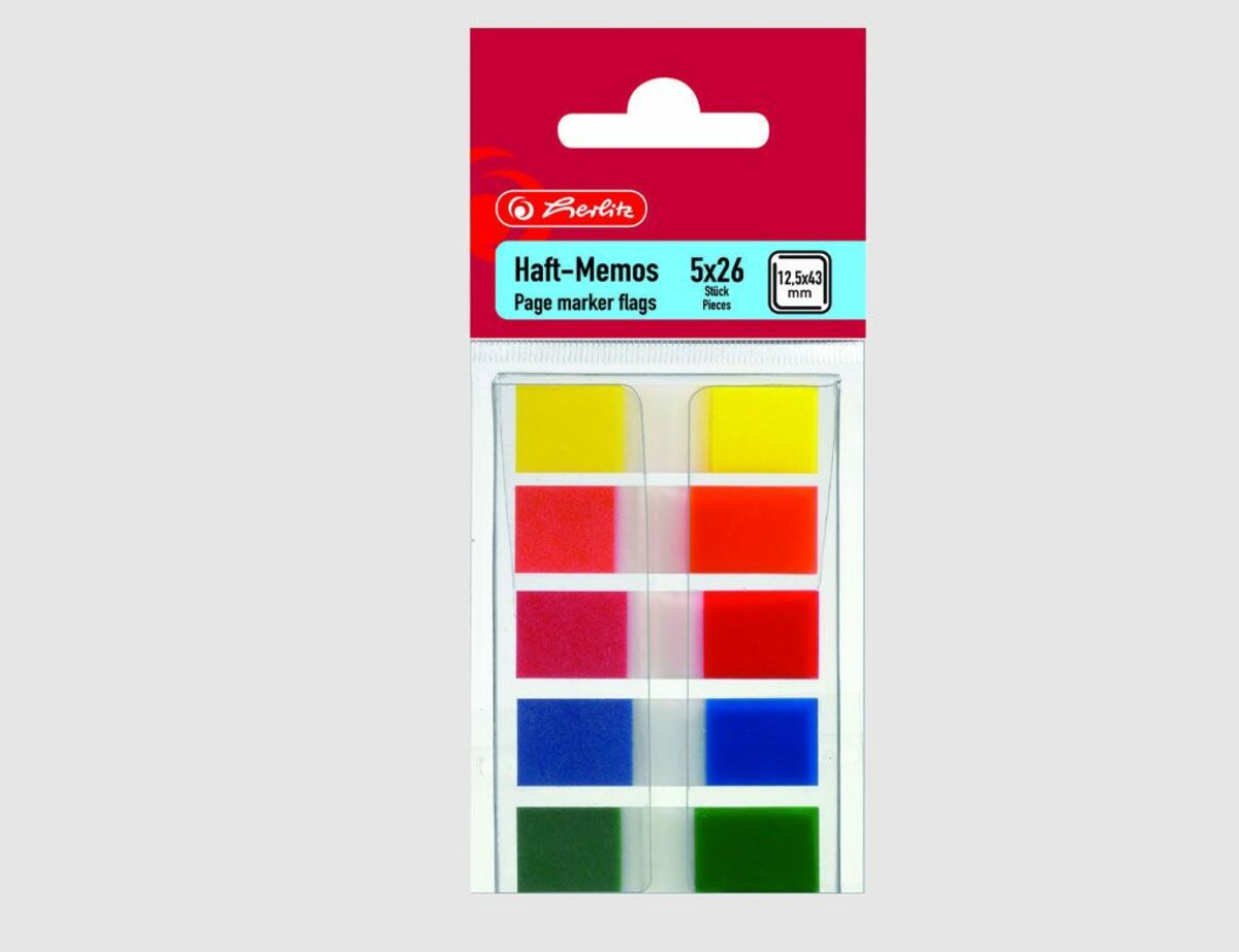Bild 1 von Herlitz Haft-Memos 5 x 26 Bunt