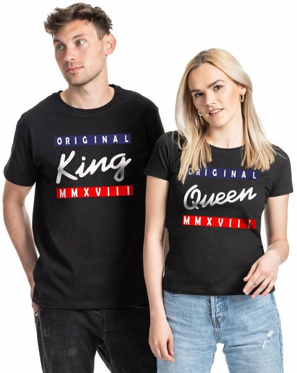 Bild 1 von Couples Shop Print-Shirt »King & Queen T-Shirt für Paare« mit modischem Print, im Partner Look