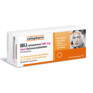 IBU ratiopharm 400 mg akut Schmerztabletten 50  St
