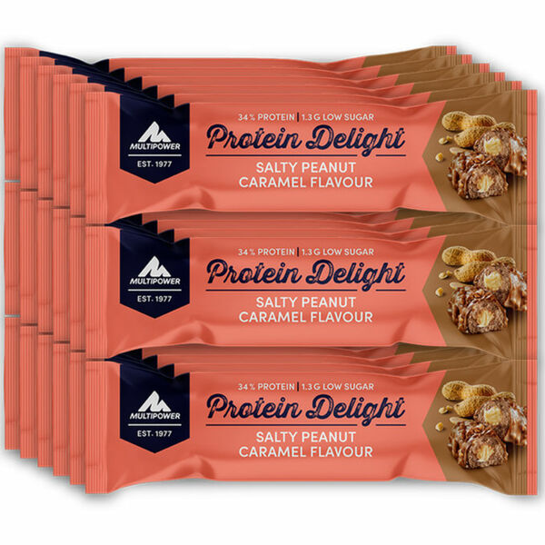 Bild 1 von Multipower Proteinriegel Salted Peanut Caramel, 18er Pack