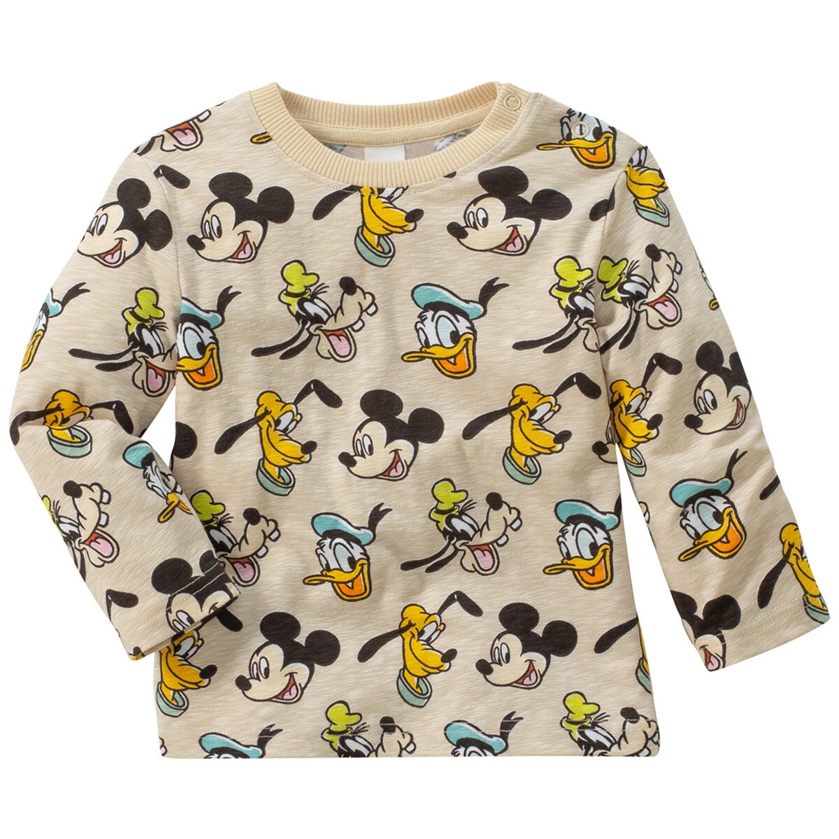 Bild 1 von Micky Maus Langarmshirt mit Allover-Print BEIGE