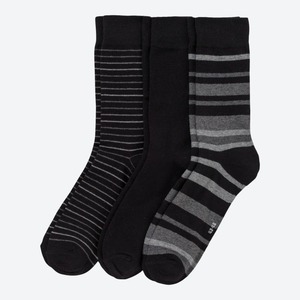 Herren-Socken mit Streifenmuster, 3er-Pack