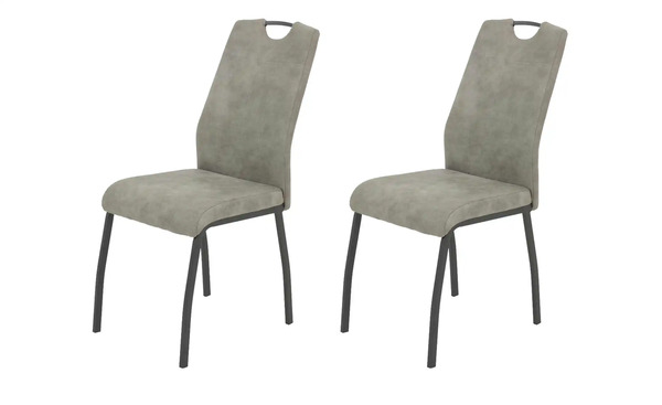 Bild 2 von Polsterstuhl Set Vintage Grau 2er Set