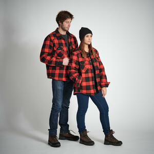 Outdoorhemd 500 Flanell rot Rot