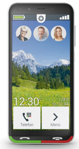 EMPORIA SuperEASY 32GB schwarz Smartphone (13 MP, 2.500-mAh, Quad-Core, Notruffunktion, Hörgerätekompatibel, Senioren)