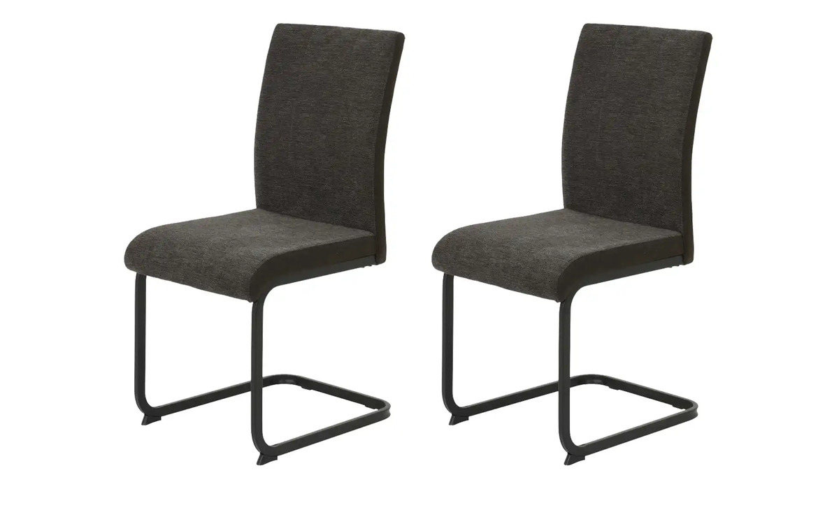 Bild 2 von Polsterschwingstuhl Set Braun 2er Set