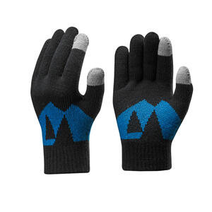 Handschuhe Winterwandern SH100 Taktil Strickmaschen Kinder 4–14 Jahre Blau|grau