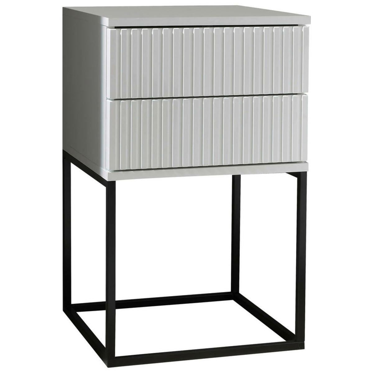 Bild 1 von Livetastic Nachtschrank, Weiß, Metall, 2 Schubladen, 40x65x38.5 cm, Schlafzimmer, Nachttische