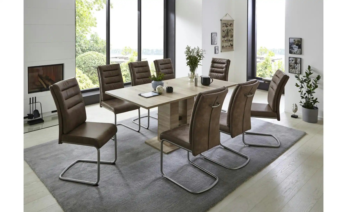 Bild 1 von Polsterschwingstuhl 2er-Set Vintage Schlamm