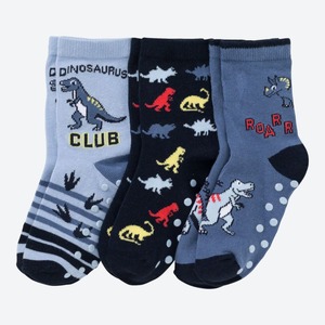 Jungen-ABS-Socken mit Dino-Design, 3er-Pack