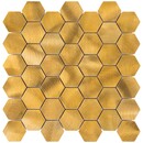 Bild 1 von Mosaik Aluminium Gold Hexagon 30 cm x 30 cm