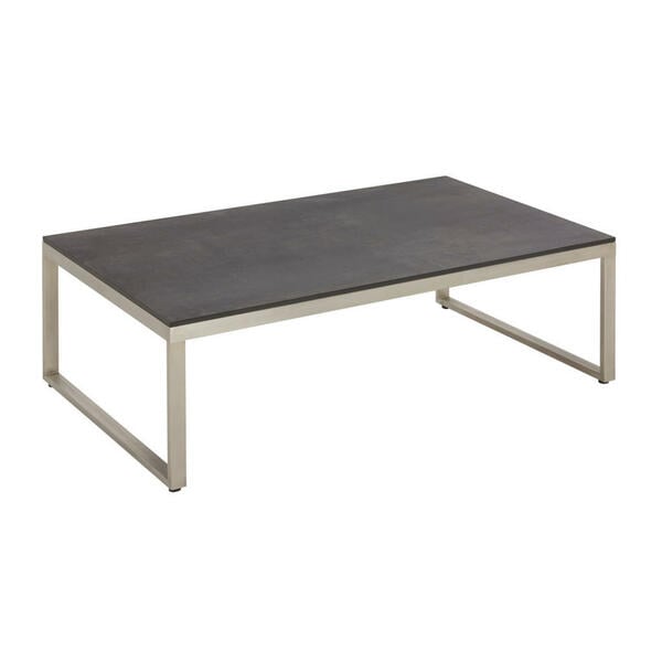 Bild 1 von Amatio Loungetisch, Edelstahl, Dunkelbraun, Metall, Kunststoff, rechteckig, U-Form, 60x33 cm, Loungemöbel, Loungetische