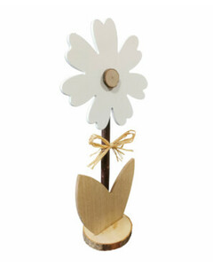 Deko-Blume Holz
       
       ca. 14 x 8,5 x 32 cm
   
      weiß