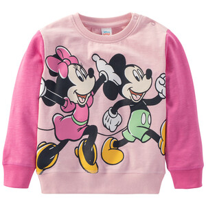 Minnie Maus Sweatshirt mit Farbteiler ROSA / PINK