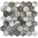 Bild 1 von Mosaik Aluminium Silver Hexagon 30 cm x 30 cm