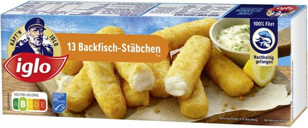 Bild 1 von Iglo Backfischstäbchen