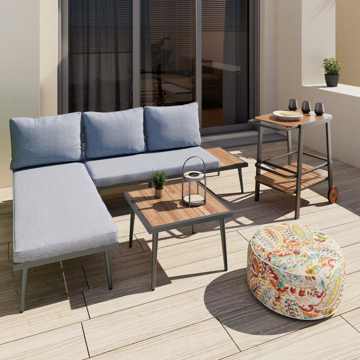 Bild 1 von Loungegarnitur 'Sallie', grau, Outdoor, Schwarz, Grau