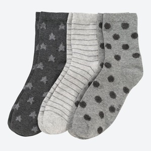 Damen-Socken mit schönem Muster, 3er-Pack